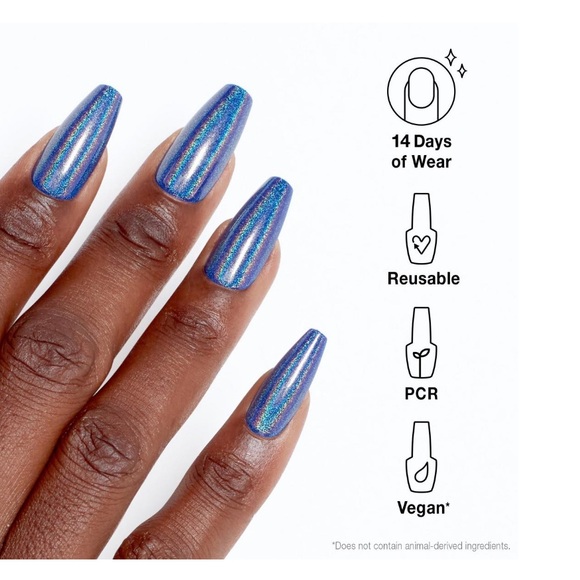 NWT OPI xPRESS/On Special Effect Press On Nails  in BLUE-GIE - Picture 5 of 10